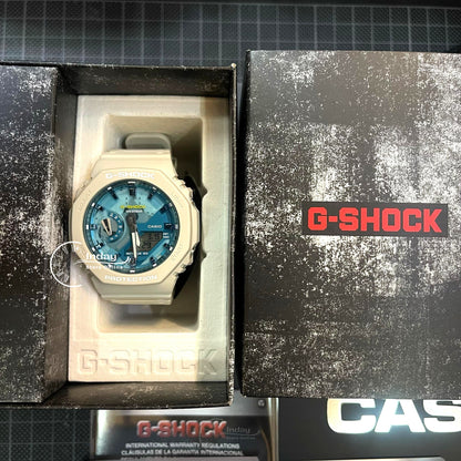 Casio G-Shock Men's Watch GA-2100AS-5A Mineral Glass Shock Resistant Carbon Core Guard Structure