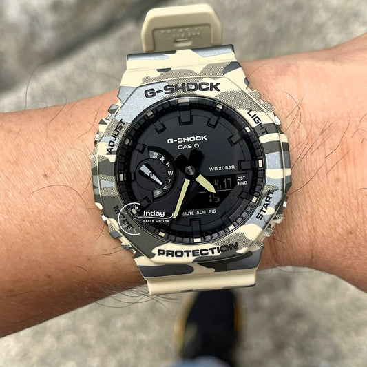 Casio G-Shock Men's Watch GA-2100CM-5A Mineral Glass Shock Resistant
Carbon Core Guard Structure Battery Life: 3 Years