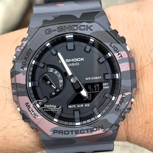 Casio G-Shock Men's Watch GA-2100CM-8A Mineral Glass Shock Resistant
Carbon Core Guard Structure Battery Life: 3 Years
