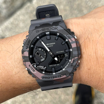 Casio G-Shock Men's Watch GA-2100CM-8A Mineral Glass Shock Resistant
Carbon Core Guard Structure Battery Life: 3 Years