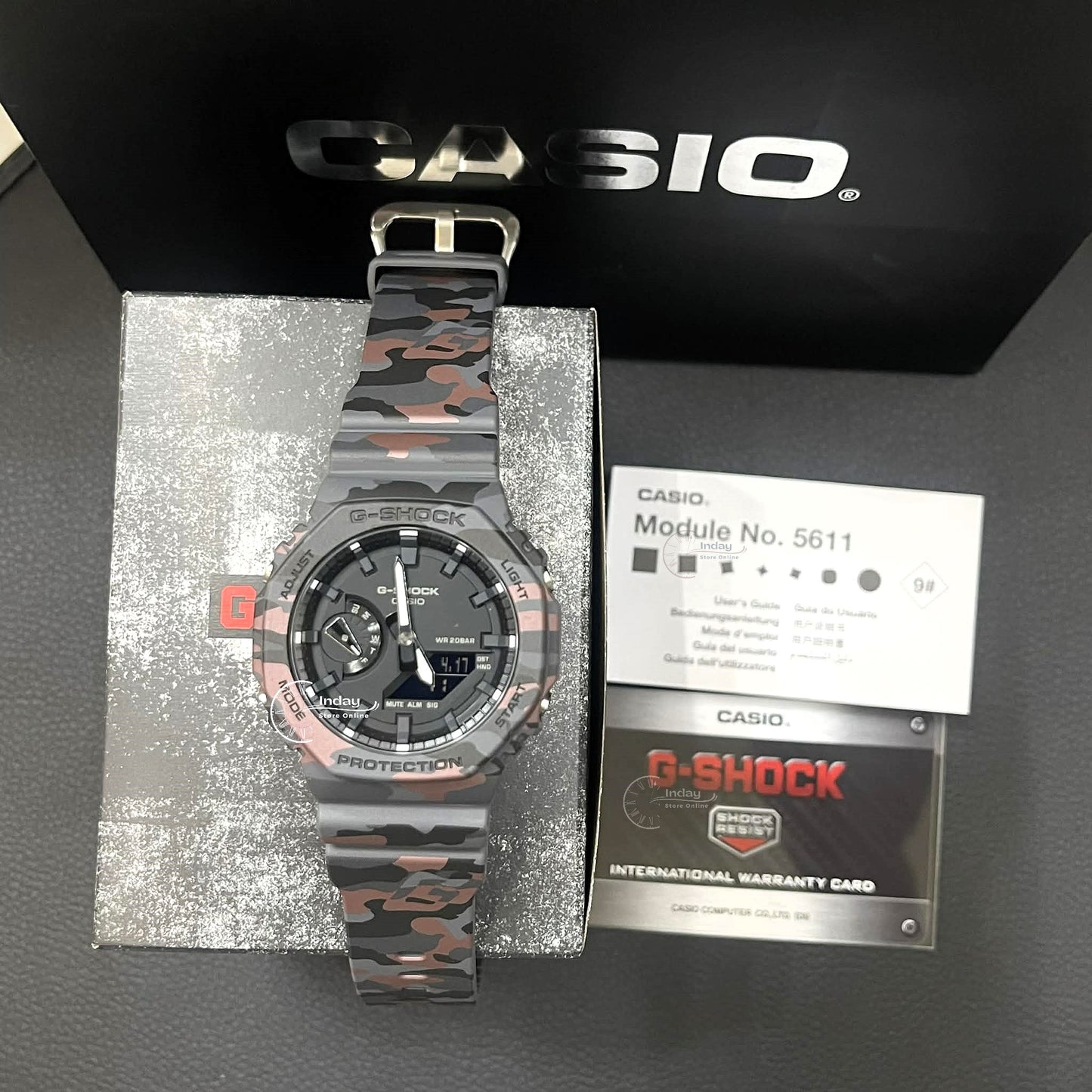 Casio G-Shock Men's Watch GA-2100CM-8A Mineral Glass Shock Resistant
Carbon Core Guard Structure Battery Life: 3 Years