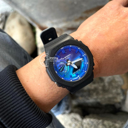 Casio G-Shock Men's Watch GA-2100FL-1A Mineral Glass Shock Resistant Carbon Core Guard Structure