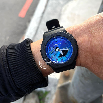 Casio G-Shock Men's Watch GA-2100FL-1A Mineral Glass Shock Resistant Carbon Core Guard Structure