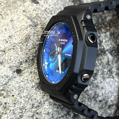 Casio G-Shock Men's Watch GA-2100FL-1A Mineral Glass Shock Resistant Carbon Core Guard Structure