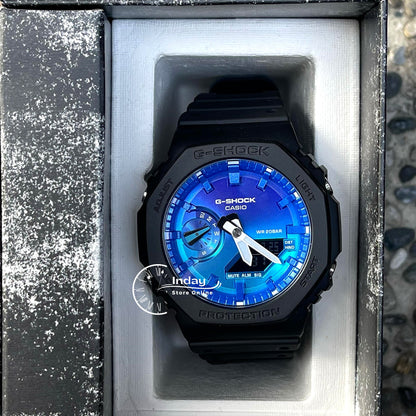 Casio G-Shock Men's Watch GA-2100FL-1A Mineral Glass Shock Resistant Carbon Core Guard Structure