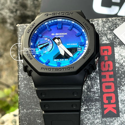 Casio G-Shock Men's Watch GA-2100FL-1A Mineral Glass Shock Resistant Carbon Core Guard Structure