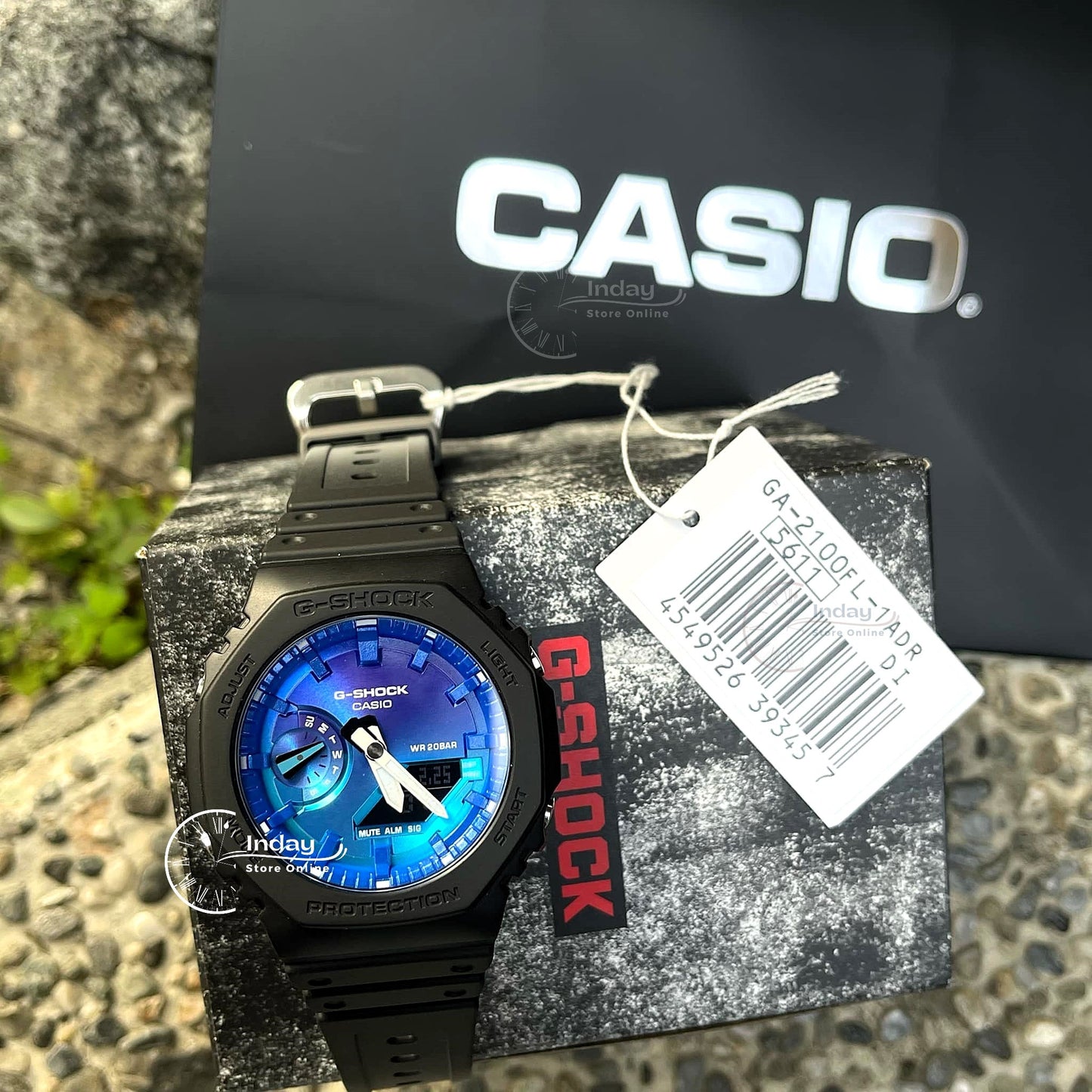 Casio G-Shock Men's Watch GA-2100FL-1A Mineral Glass Shock Resistant Carbon Core Guard Structure