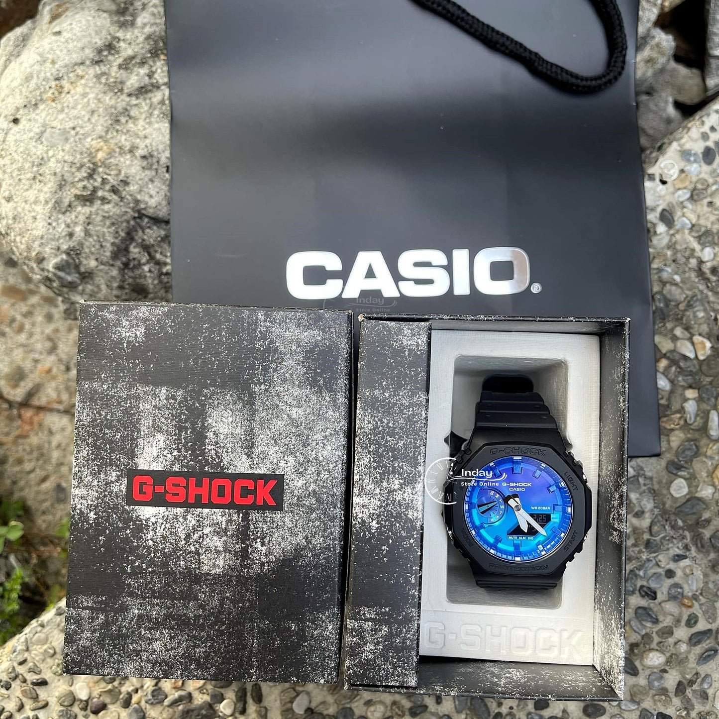 Casio G-Shock Men's Watch GA-2100FL-1A Mineral Glass Shock Resistant Carbon Core Guard Structure