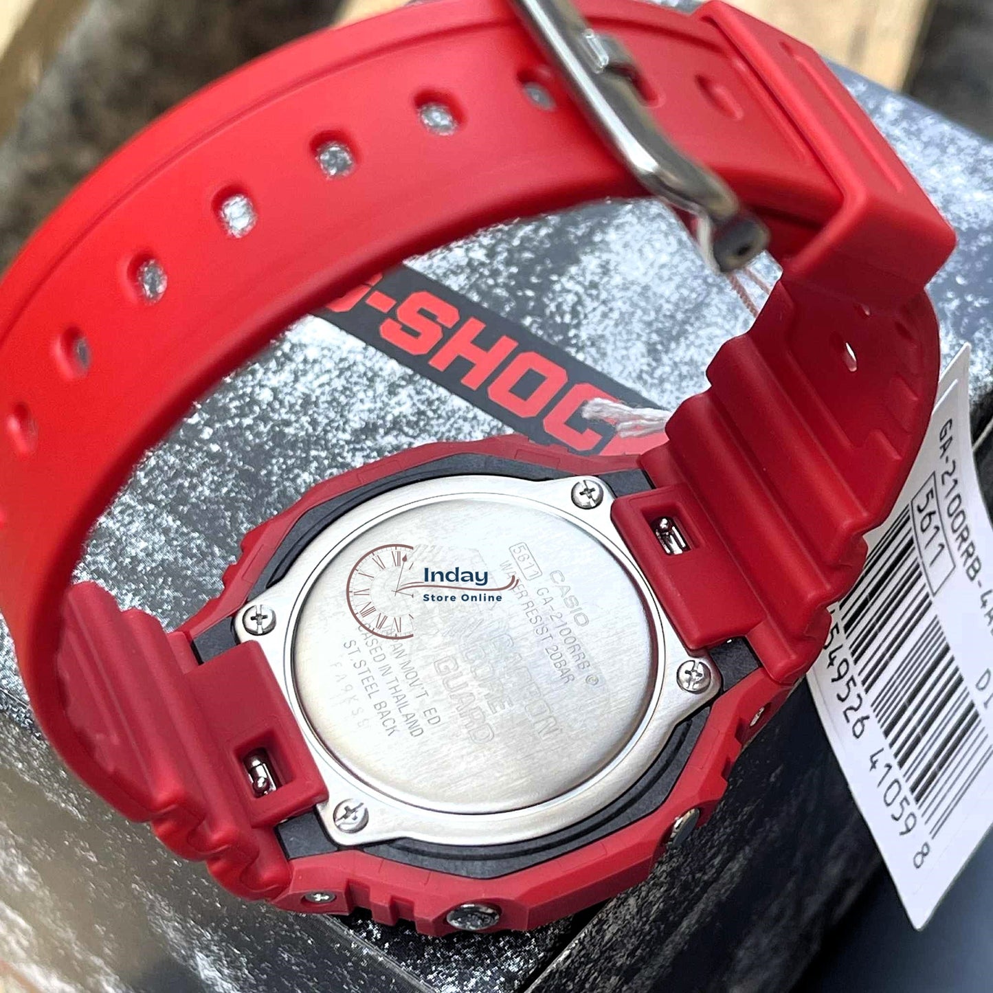 Casio G-Shock Men's Watch GA-2100RRB-4A Mineral Glass Shock Resistant Carbon Core Guard structure