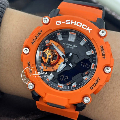 Casio G-Shock Men's Watch GA-2200M-4A Analog-Digital GA-2200 Series Orange Color Carbon Core Guard Structure Shock Resistant
