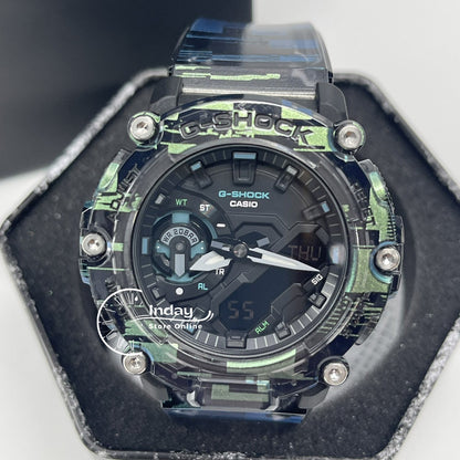 Casio G-Shock Men's Watch GA-2200NN-1A Analog-Digital GA-2200 Series Digital Glitch Transparent Color
