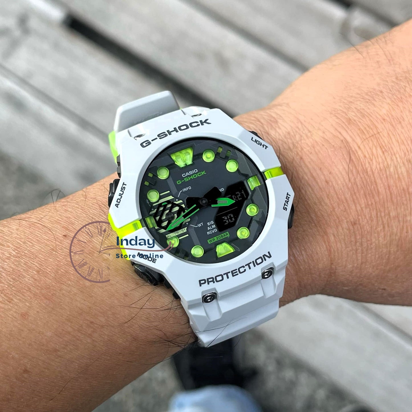 Casio G-Shock Men's Watch GA-B001MW-8A Resin Band Mineral Glass Shock Resistant  Mobile Link Bluetooth