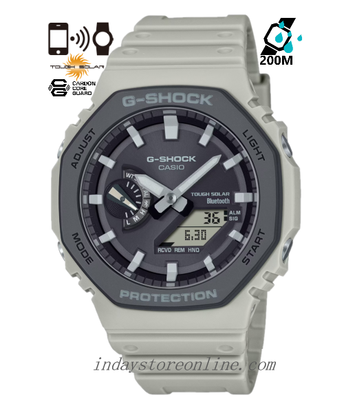 Casio G-Shock Men's Watch GA-B2100LUU-5A Shock Resistant Carbon Core Guard Structure Bluetooth Solar Powered