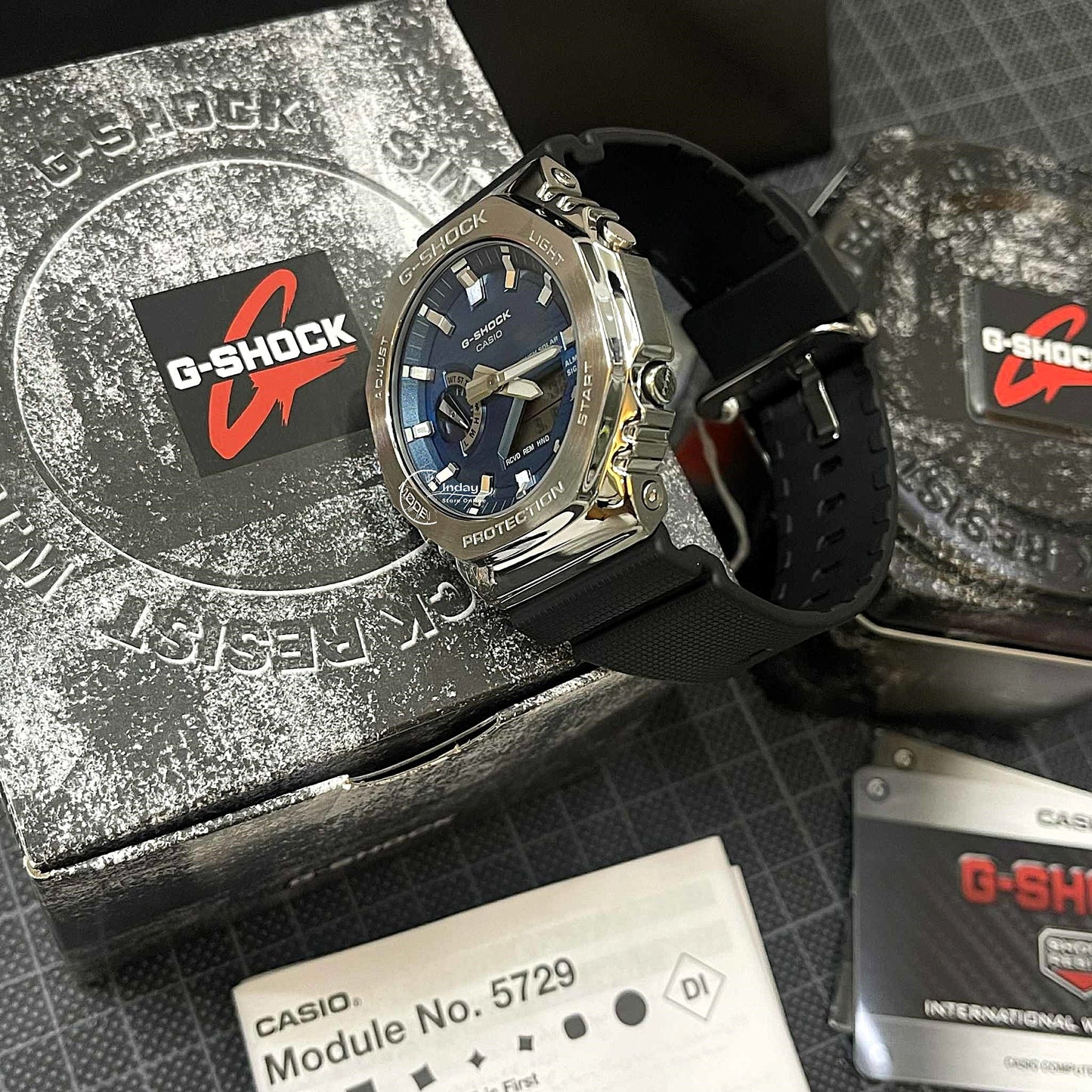 Casio G-Shock Women's Watch GBM-2100A-2B Mineral Glass Shock Resistant Bluetooth Tough Solar