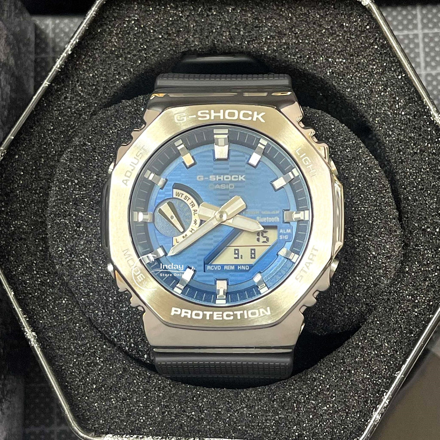 Casio G-Shock Women's Watch GBM-2100A-2B Mineral Glass Shock Resistant Bluetooth Tough Solar