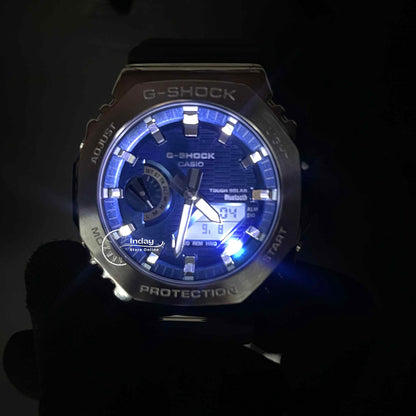 Casio G-Shock Women's Watch GBM-2100A-2B Mineral Glass Shock Resistant Bluetooth Tough Solar