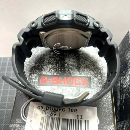 Casio G-Shock Men's Watch GD-010BEG-1 Mineral Glass Resin Band Shock Resistant Carbon Core Guard Structure Black Battery Life: 10 Years