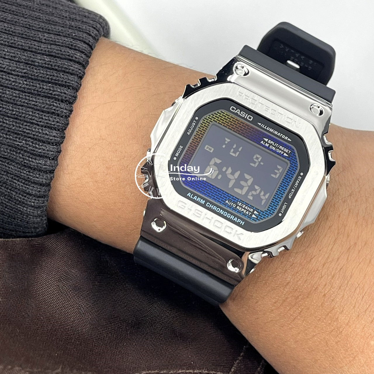 Casio G-Shock G-Steel Men's Watch GM-5600RW-1 Bio-based Resin Band