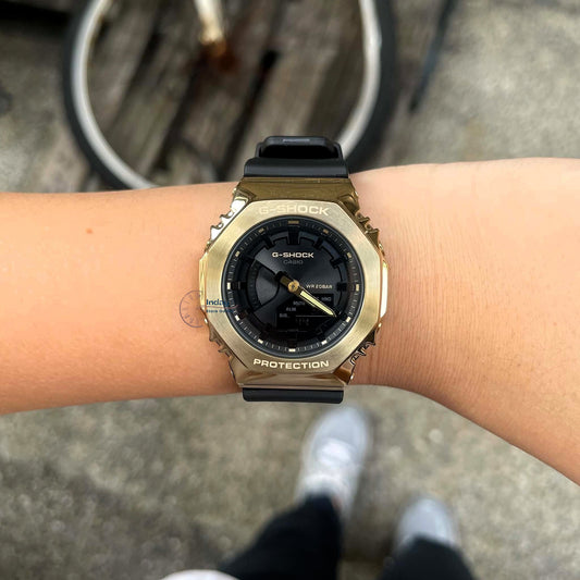 Casio G-Shock Women's Watch GM-S2100GB-1A Resin Band Mineral Glass Shock Resistant