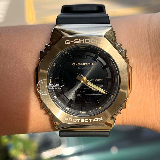 Casio G-Shock Women's Watch GM-S2100GB-1A Resin Band Mineral Glass Shock Resistant