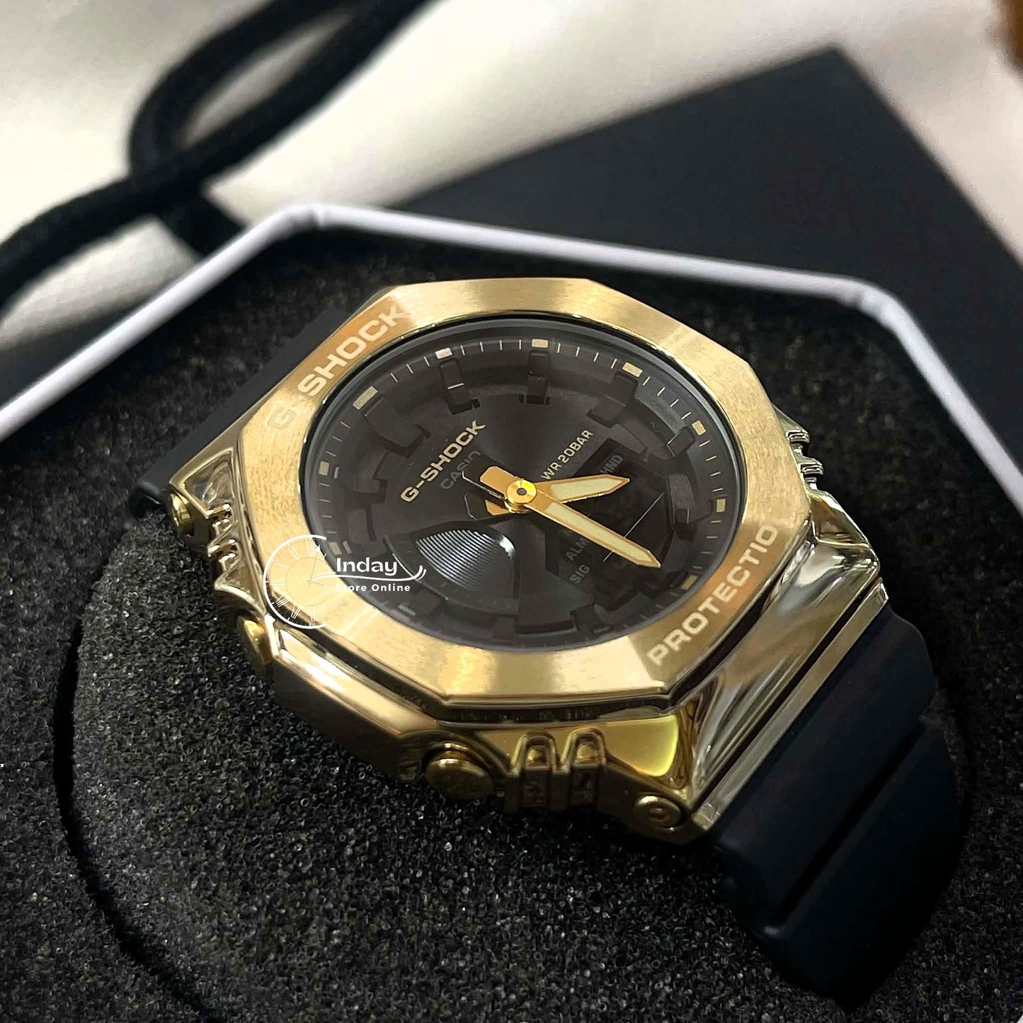 Casio G-Shock Women's Watch GM-S2100GB-1A Resin Band Mineral Glass Shock Resistant