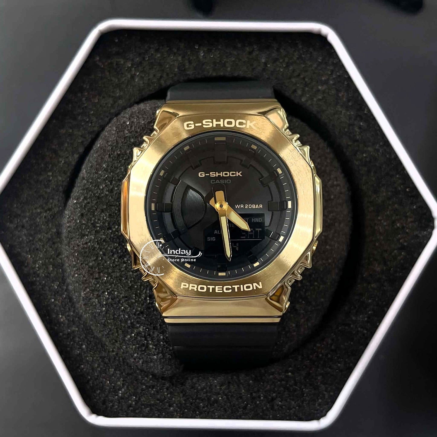 Casio G-Shock Women's Watch GM-S2100GB-1A Resin Band Mineral Glass Shock Resistant
