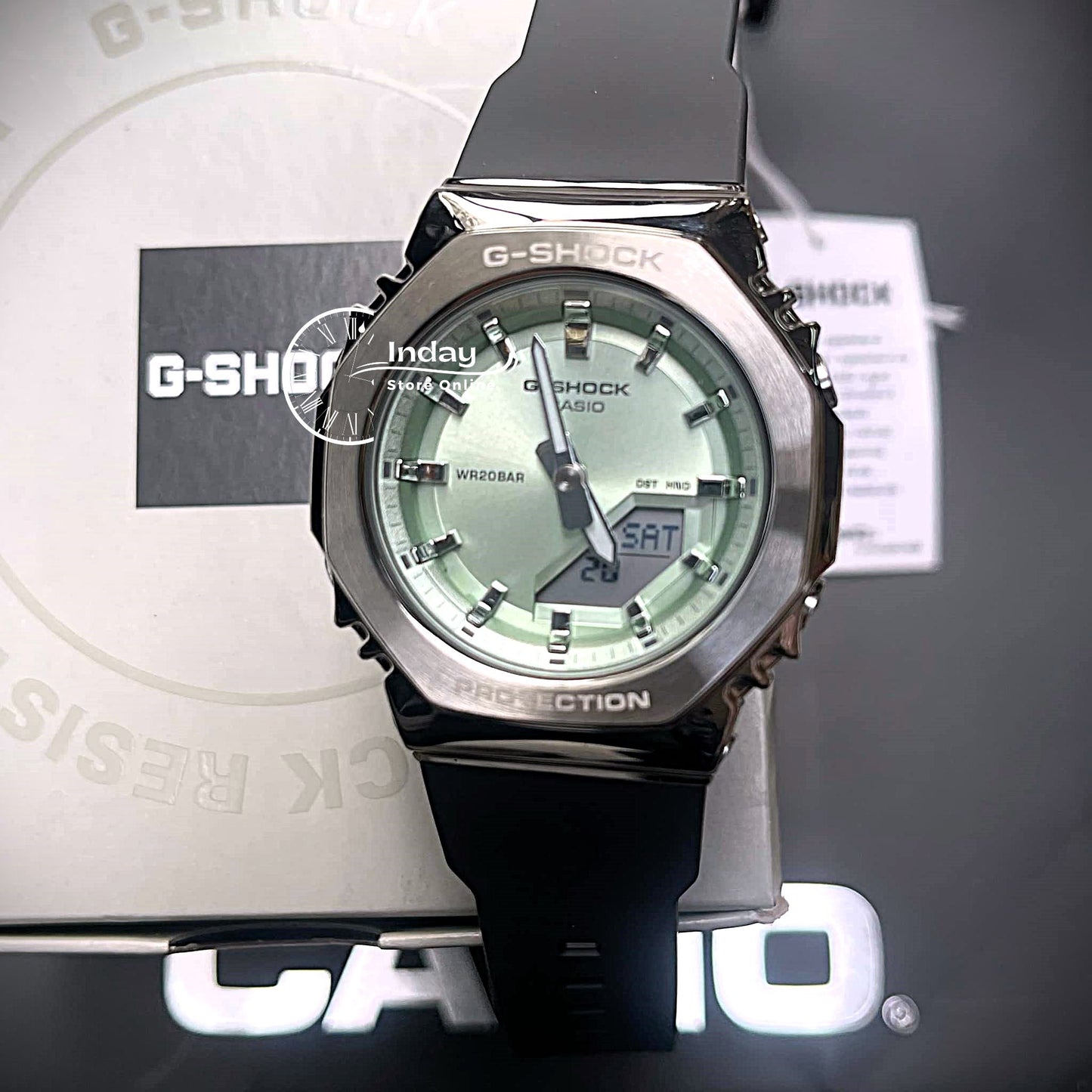 Casio G-Shock Women's Watch GM-S2110-3A Resin Band Shock Resistant Mineral Glass