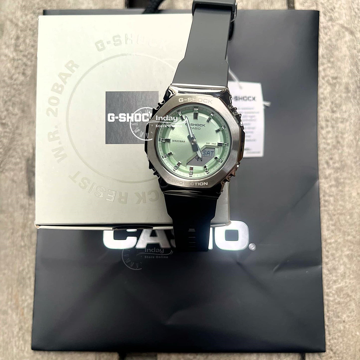 Casio G-Shock Women's Watch GM-S2110-3A Resin Band Shock Resistant Mineral Glass