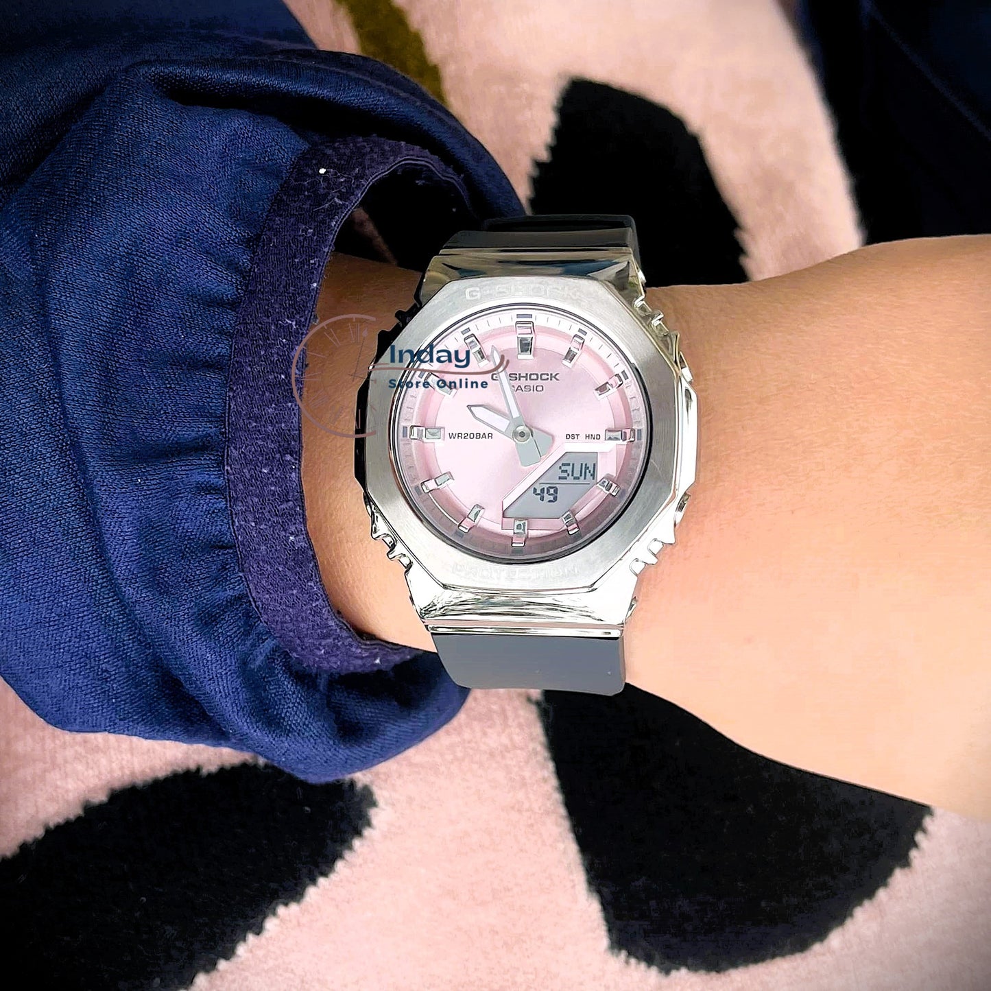 Casio G-Shock Women's Watch GM-S2110-4A Resin Band Shock Resistant Mineral Glass