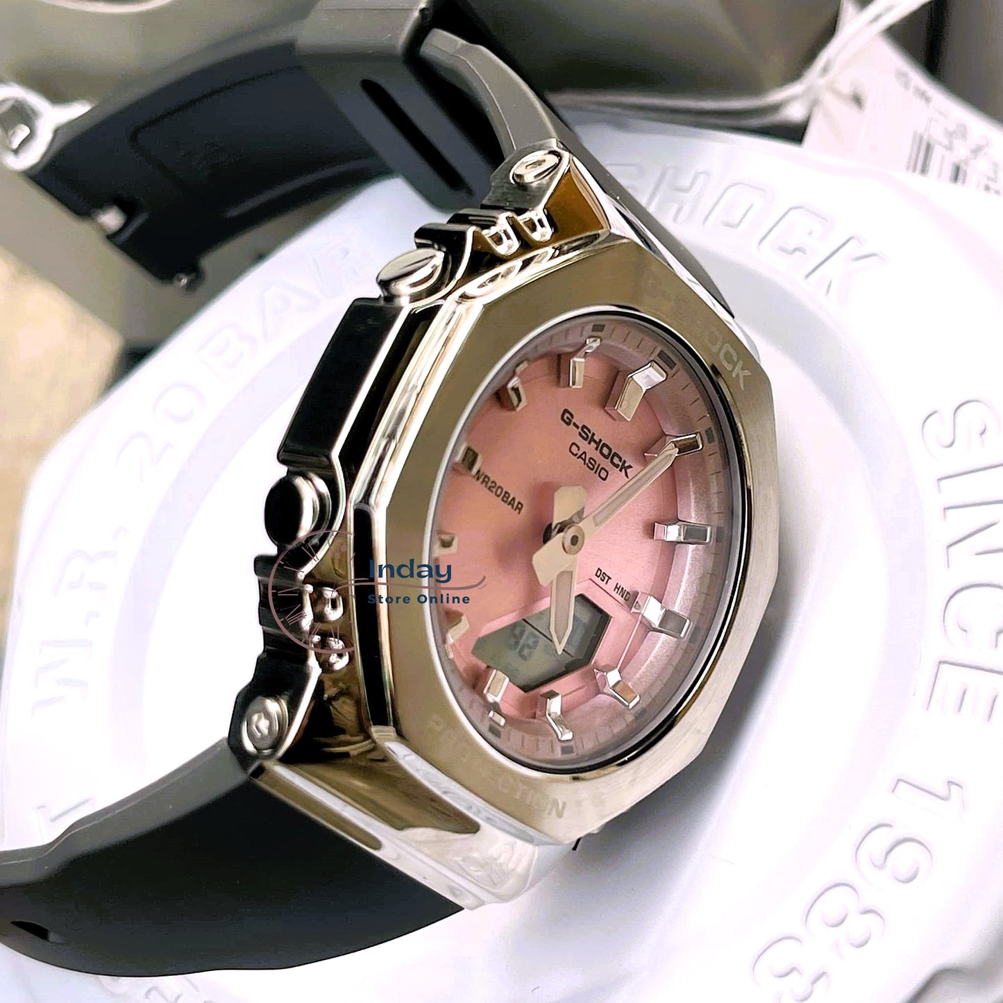 Casio G-Shock Women's Watch GM-S2110-4A Resin Band Shock Resistant Mineral Glass