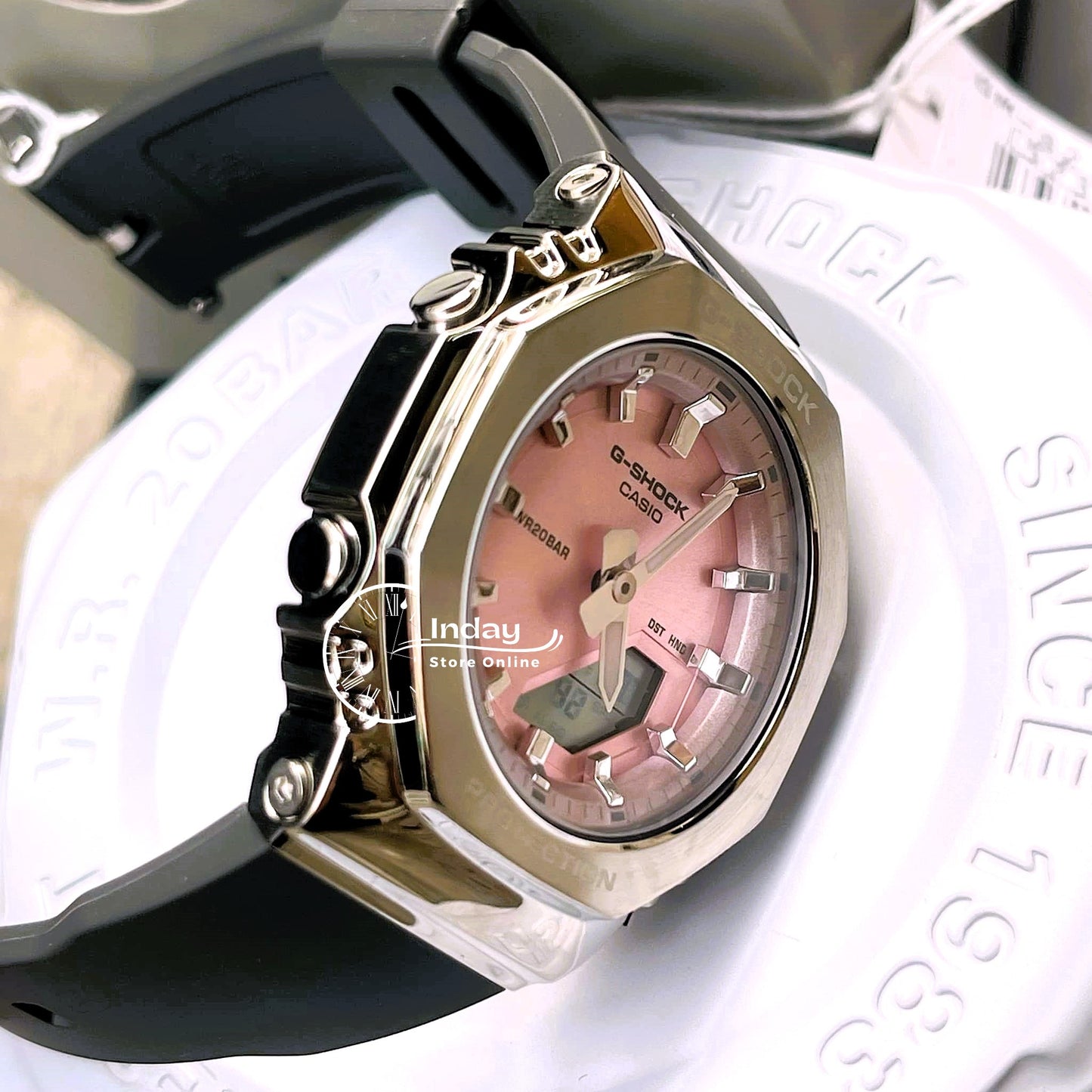 Casio G-Shock Women's Watch GM-S2110-4A Resin Band Shock Resistant Mineral Glass