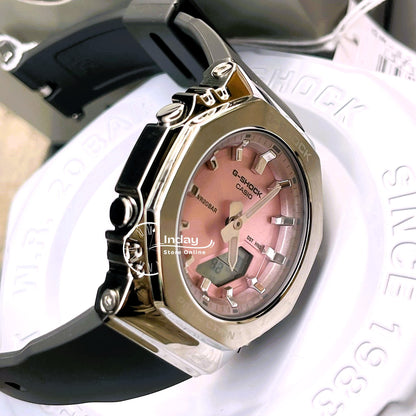 Casio G-Shock Women's Watch GM-S2110-4A Resin Band Shock Resistant Mineral Glass