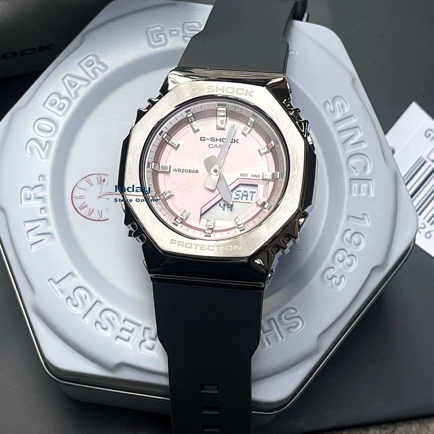 Casio G-Shock Women's Watch GM-S2110-4A Resin Band Shock Resistant Mineral Glass