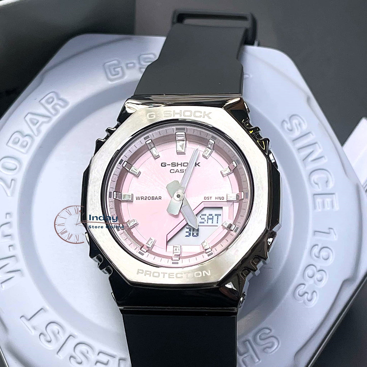 Casio G-Shock Women's Watch GM-S2110-4A Resin Band Shock Resistant Mineral Glass