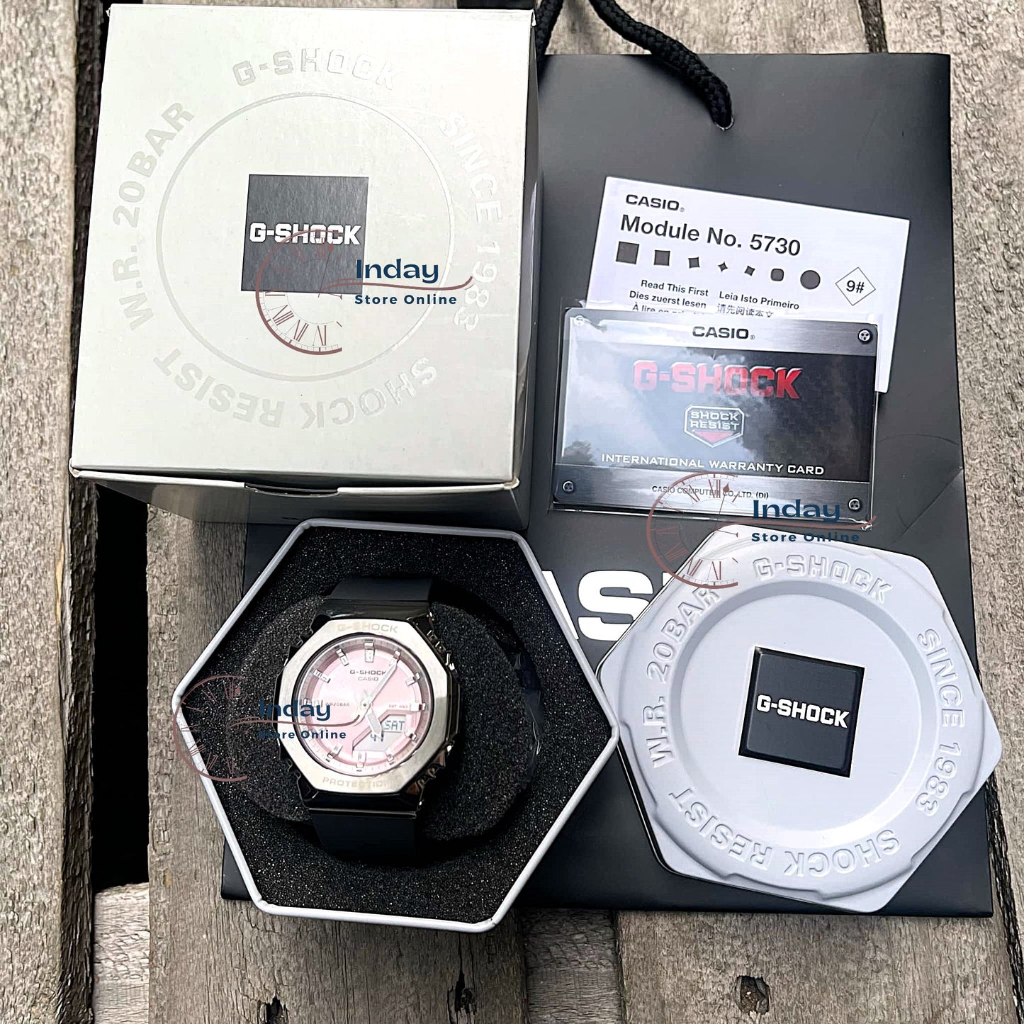 Casio G-Shock Women's Watch GM-S2110-4A Resin Band Shock Resistant Mineral Glass