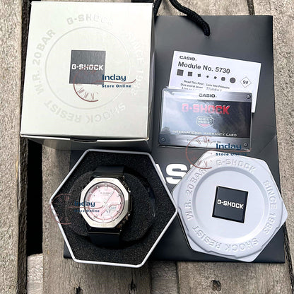 Casio G-Shock Women's Watch GM-S2110-4A Resin Band Shock Resistant Mineral Glass