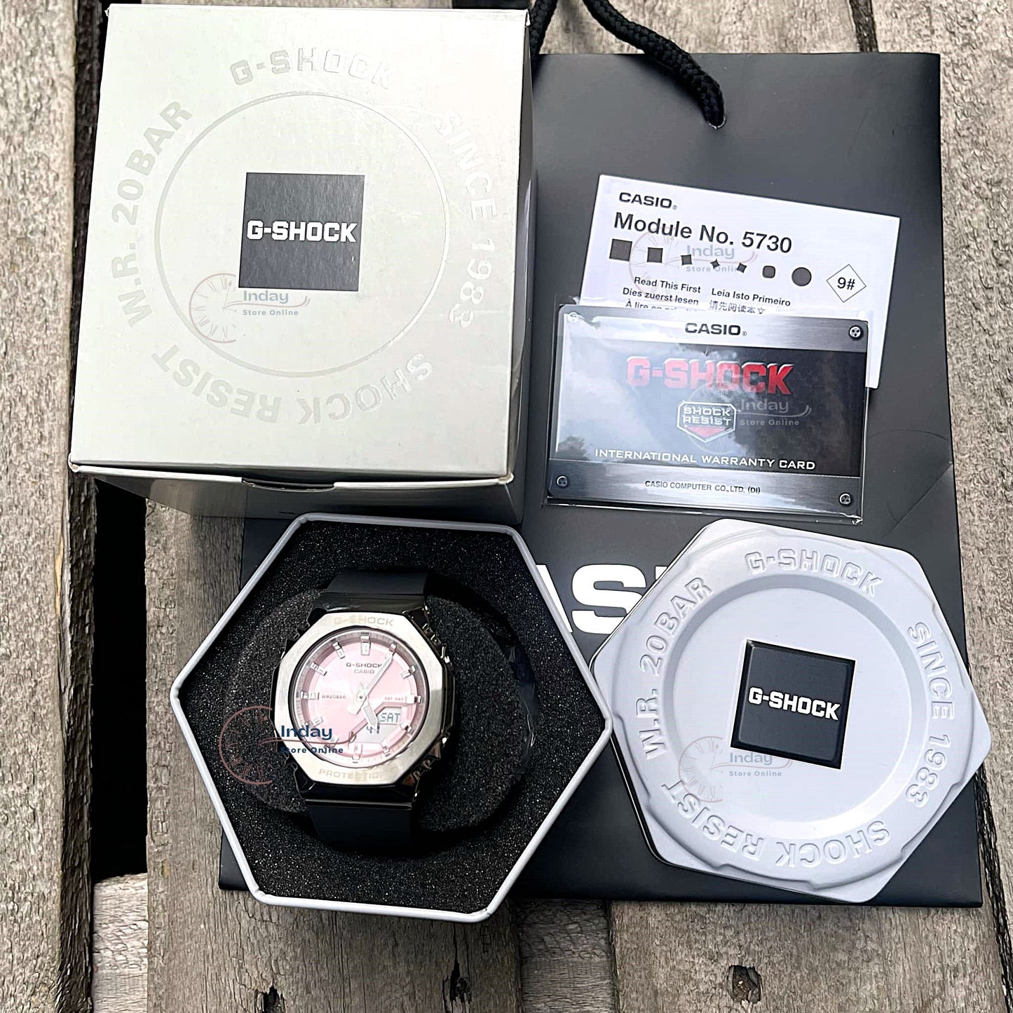 Casio G-Shock Women's Watch GM-S2110-4A Resin Band Shock Resistant Mineral Glass