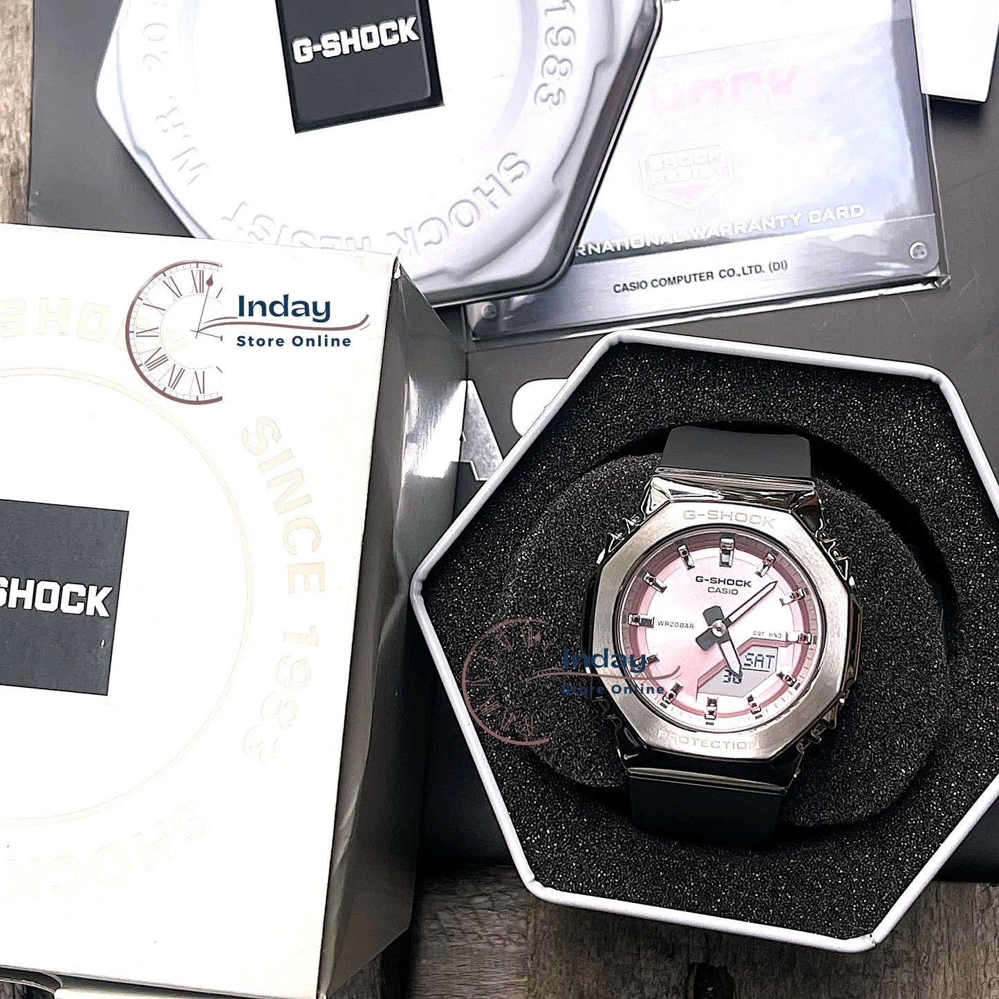 Casio G-Shock Women's Watch GM-S2110-4A Resin Band Shock Resistant Mineral Glass