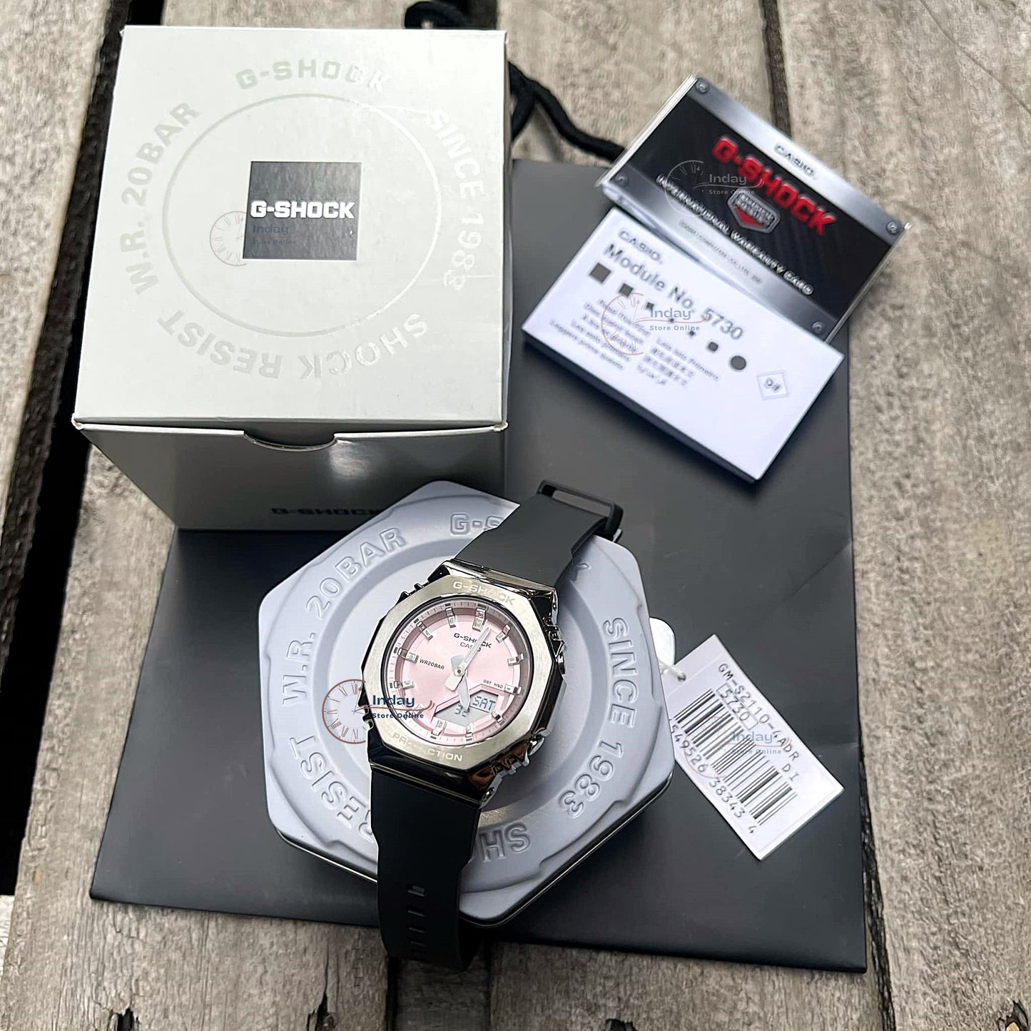Casio G-Shock Women's Watch GM-S2110-4A Resin Band Shock Resistant Mineral Glass
