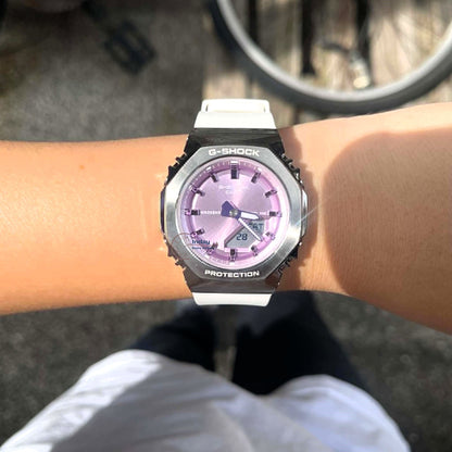 Casio G-Shock Women's Watch GM-S2110-7A6 Resin Band Mineral Glass Shock Resistant