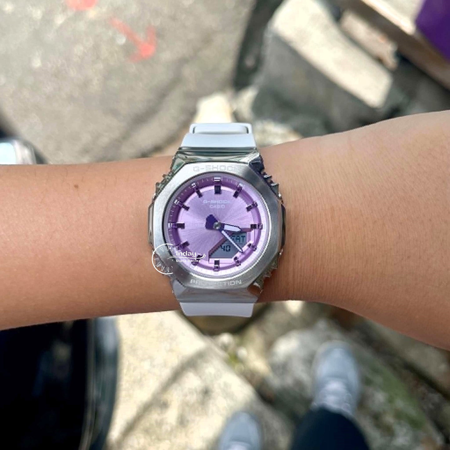 Casio G-Shock Women's Watch GM-S2110-7A6 Resin Band Mineral Glass Shock Resistant
