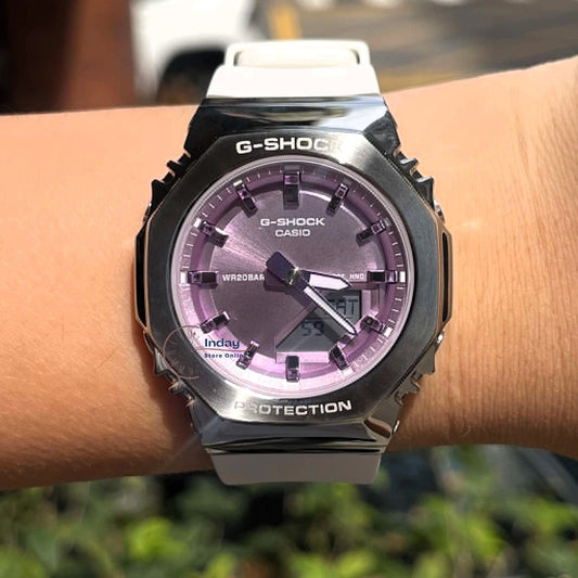 Casio G-Shock Women's Watch GM-S2110-7A6 Resin Band Mineral Glass Shock Resistant