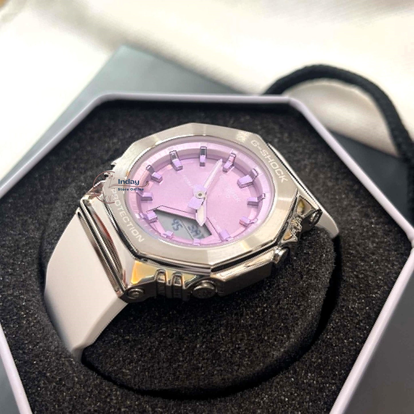 Casio G-Shock Women's Watch GM-S2110-7A6 Resin Band Mineral Glass Shock Resistant
