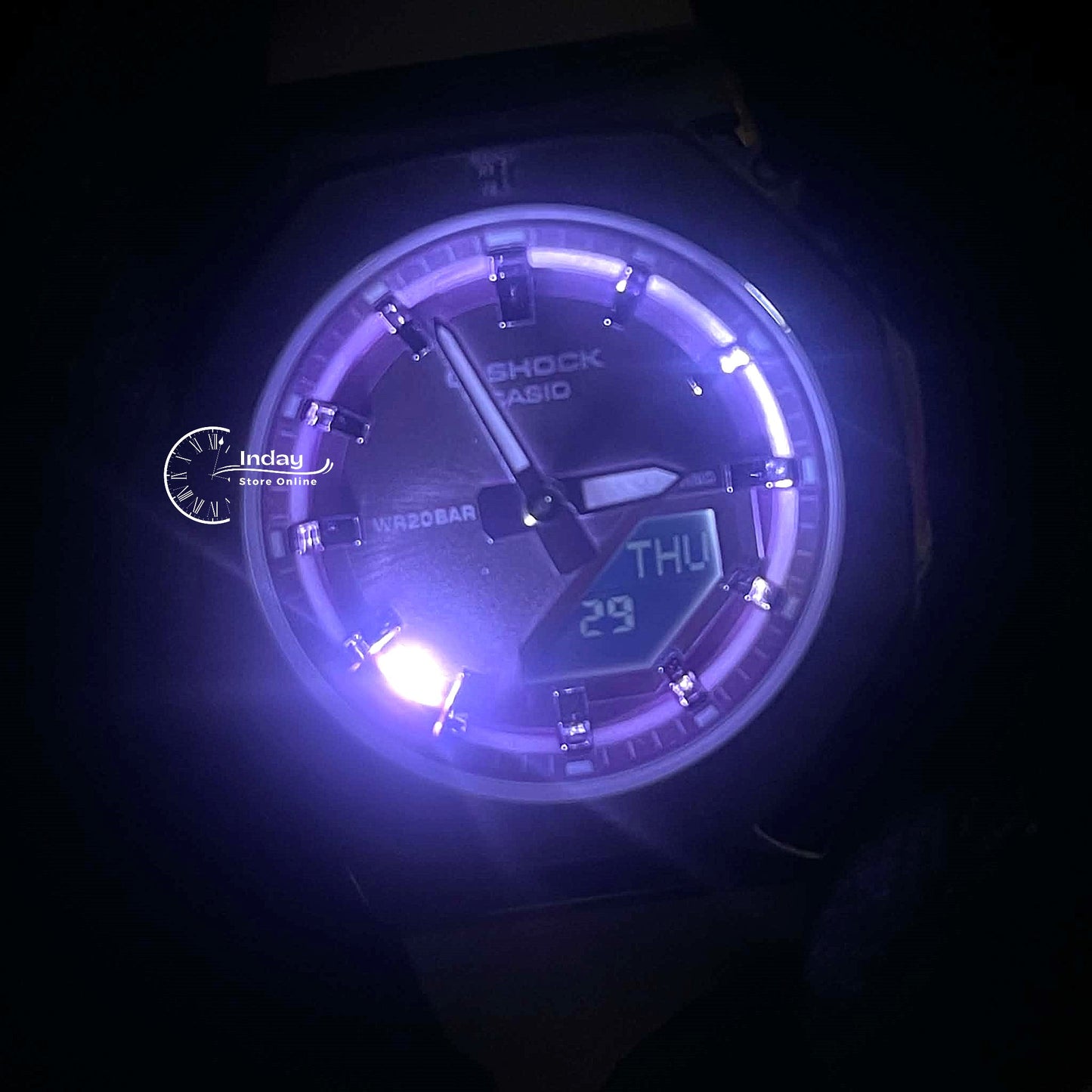 Casio G-Shock Women's Watch GM-S2110-7A6 Resin Band Mineral Glass Shock Resistant