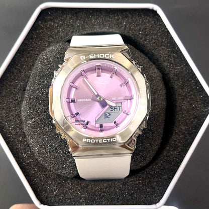 Casio G-Shock Women's Watch GM-S2110-7A6 Resin Band Mineral Glass Shock Resistant