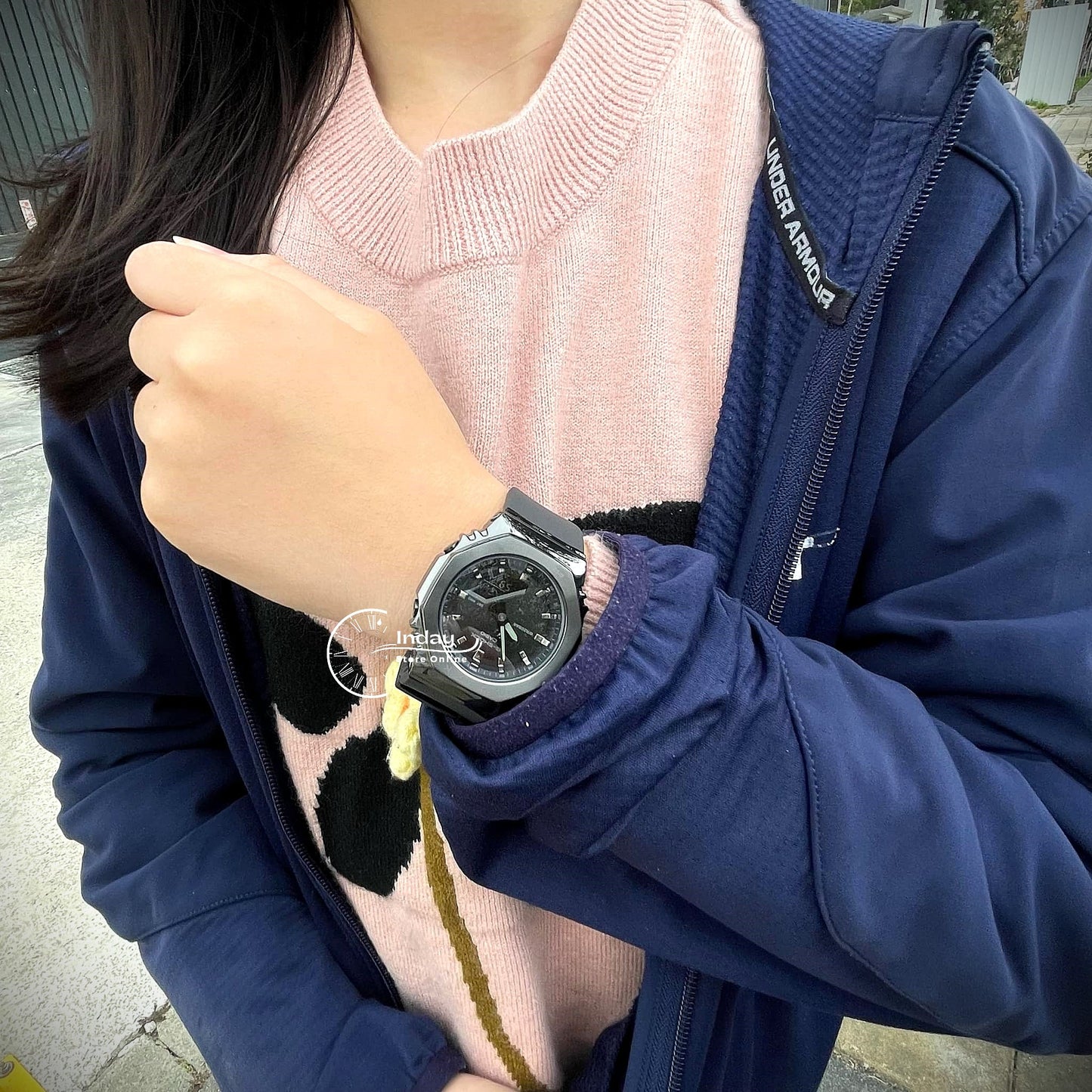 Casio G-Shock Women's Watch  GM-S2110B-8A Resin Band Mineral Glass Shock Resistant