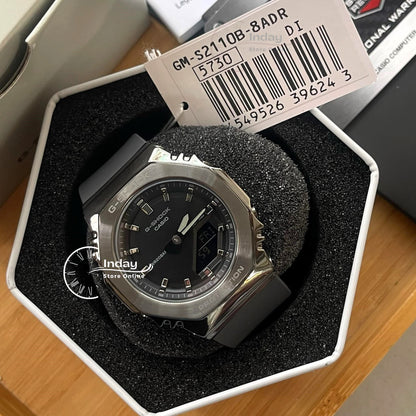 Casio G-Shock Women's Watch  GM-S2110B-8A Resin Band Mineral Glass Shock Resistant