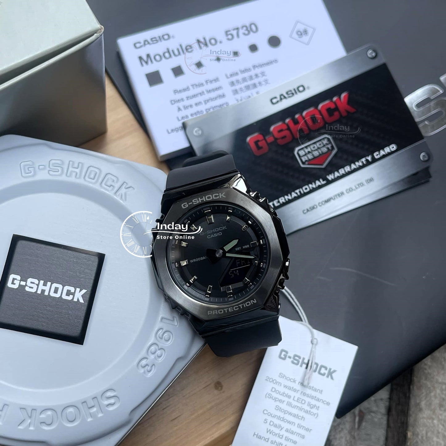 Casio G-Shock Women's Watch  GM-S2110B-8A Resin Band Mineral Glass Shock Resistant