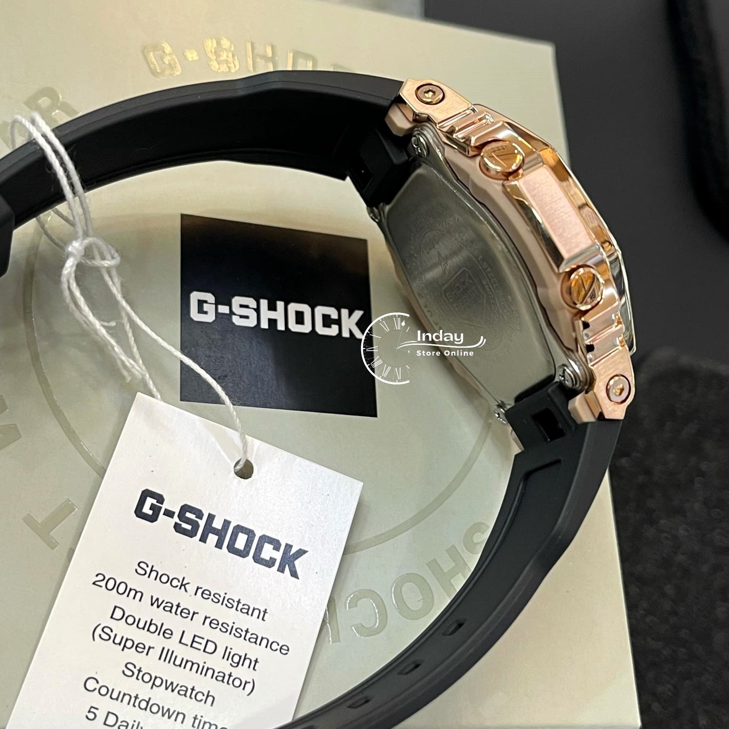 Casio G-Shock Women's Watch GM-S2110PG-1A4 Resin Band Mineral Glass Shock Resistant