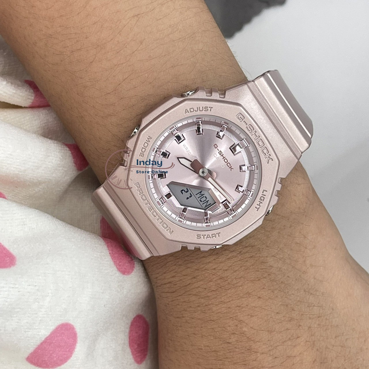 Casio G-Shock Women's Watch GMA-P2100ST-4A Bio-based Resin Band Shock Resistant Mineral Glass